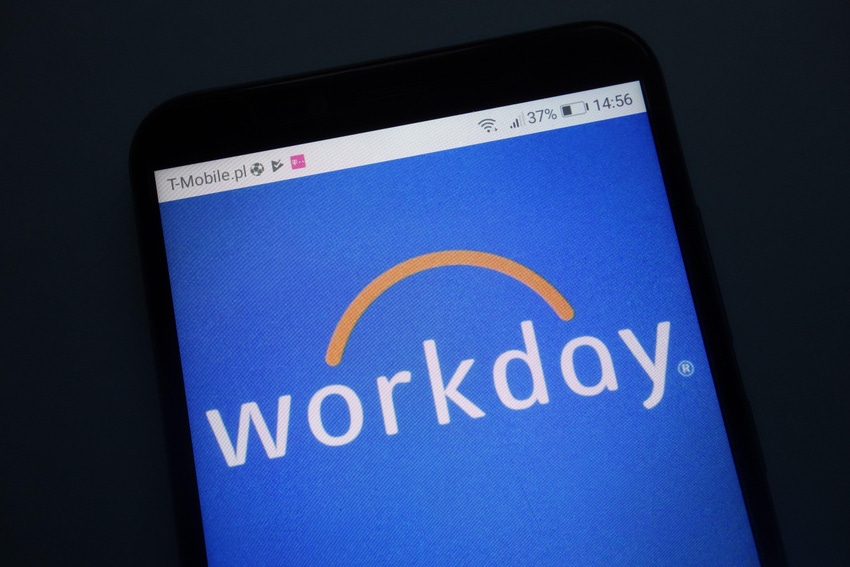 Workday logo on smartphone
