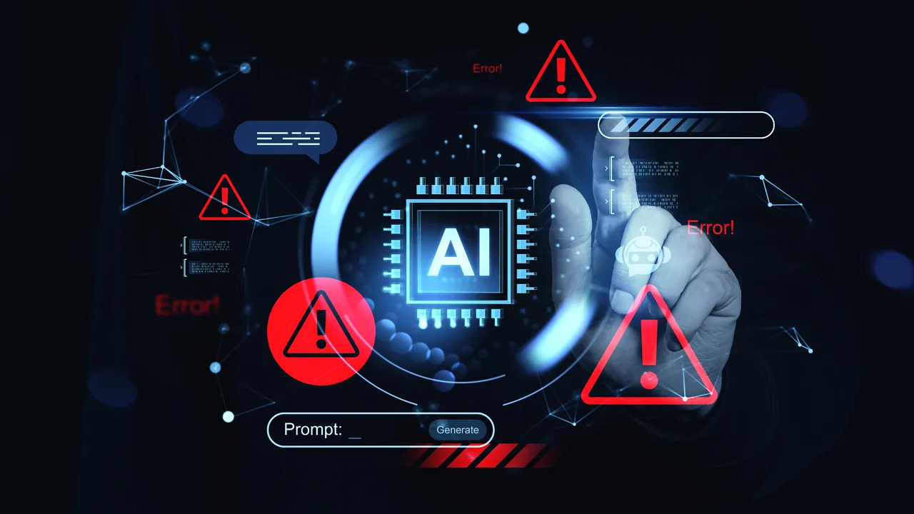 A human hand interacts with an AI system interface A human hand interacts with an AI system interface