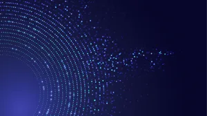 Blue circular graphic representing digital transformation Blue circular graphic representing digital transformation