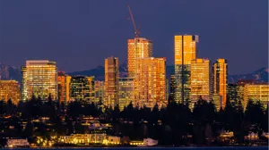 The Bellevue, Wash., skyline in January 2025 The Bellevue, Wash., skyline in January 2025