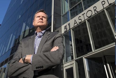 Ed Harbour, VP of Watson Implementations, in front of IBM Watson Group's headquarters in New York City. 