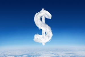 cloud in form of a dollar sign