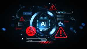 An illustration of error icons, with an AI platform in the center. An illustration of error icons, with an AI platform in the center.