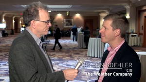 Screenshot from Interview at IW Conference with executive of Weather Company.