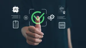 Digital icons represent AI and data governance Digital icons represent AI and data governance
