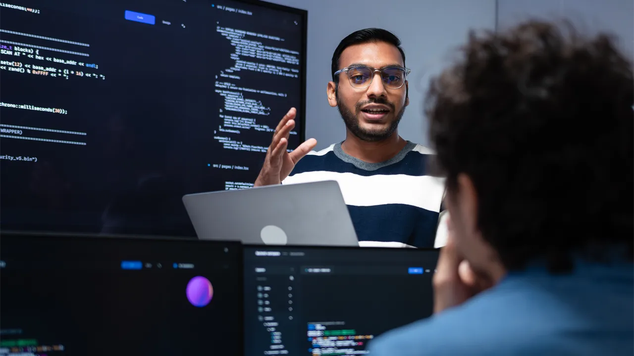 Developers work on a project Developers work on a project