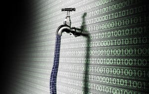 data flowing from a faucet