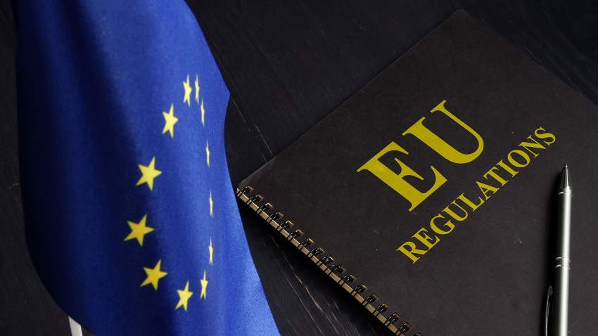 EU regulations and European Union flag