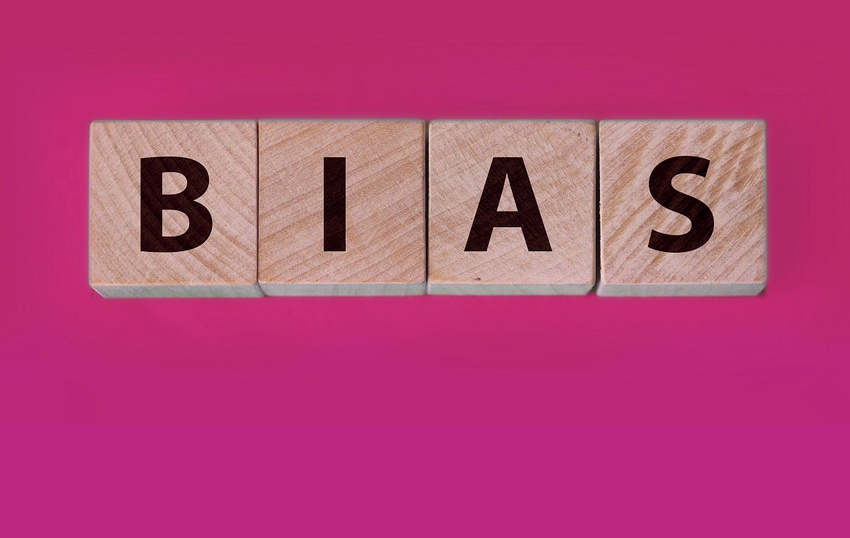 Bias in scrabble tiles with bright pink background