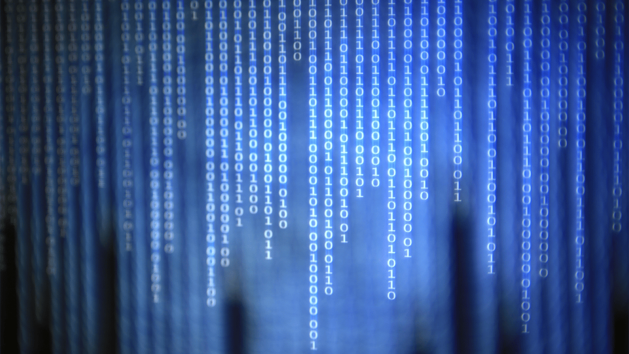 Lines of binary code Lines of binary code