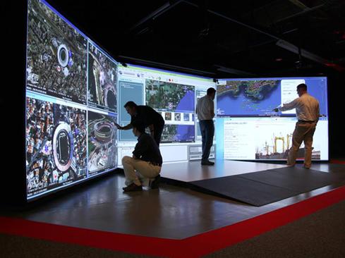 Raytheon engineers and customers collaborate on products in a 3D space.