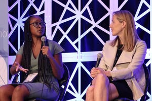 Yana Miles and Ashley Harris at the LendIt Fintech USA conference