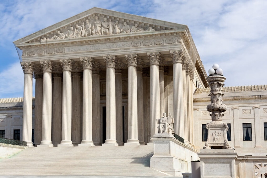 Façade of US Supreme court in Washington DC