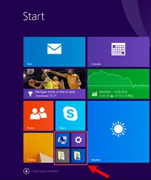 Windows 8.1 now makes many commonly used settings and locations available from the Start screen. (Source: Microsoft)