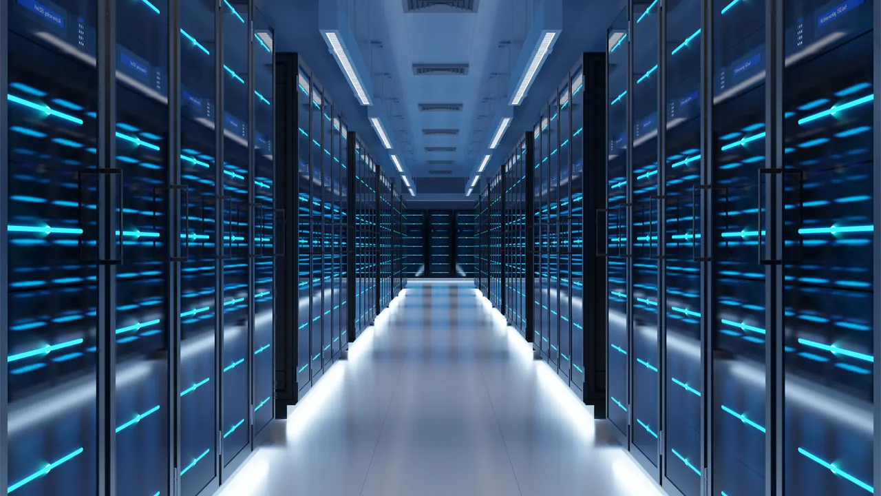 A futuristic data center A futuristic data center