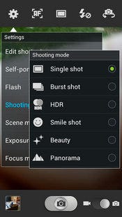 Galaxy S III Camera Options