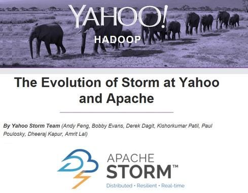 Yahoo's efforts to advance Storm were recently detailed in a blog post on Tumblr.