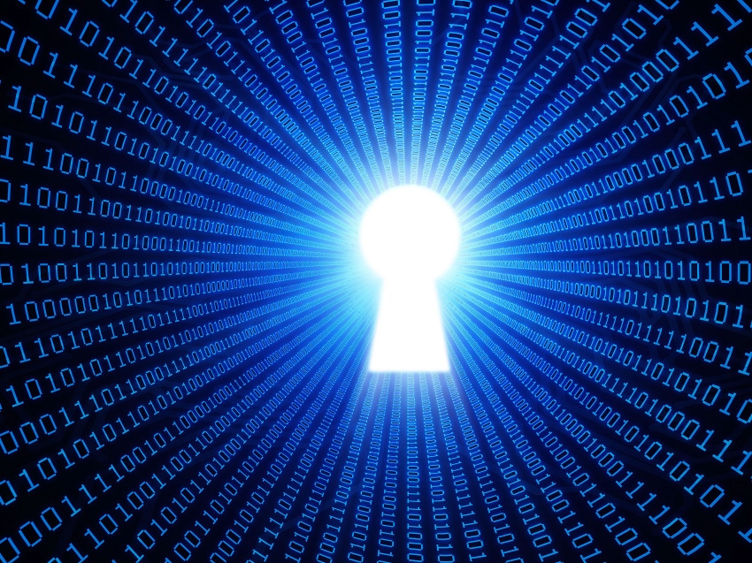 Data security, conceptual artwork, key hole surrounded by data Data security, conceptual artwork, key hole surrounded by data