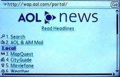 AOL's mobile portal page points to some very usable services -- MapQuest for mobile devices in particular.
