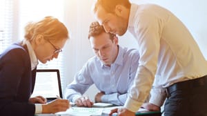 Business team working on a project Business team working on a project