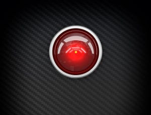 Red eye, artificial intelligence concept