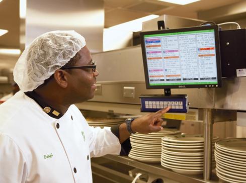 The Kitchen Display System developed by Darden tells cooks what to prepare and when, to pace the delivery of appetizers, entrees, and desserts.