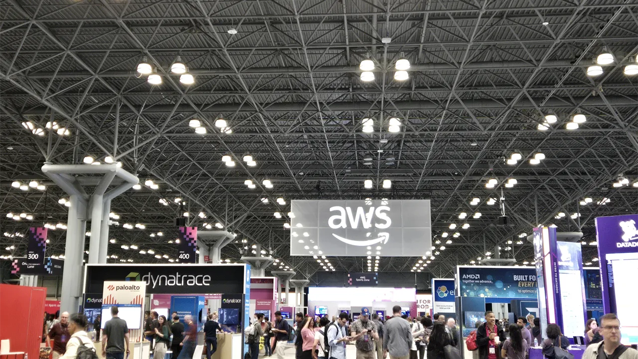 The show floor at the AWS Summit New York City The show floor at the AWS Summit New York City