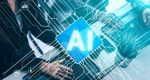 AI on digital background