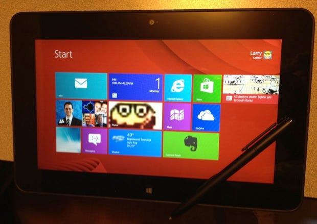 The Dell Latitude 10-ST2 with its pen