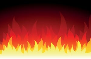 Vector illustration of fire flames background concept