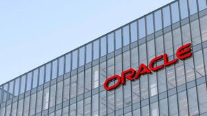 Oracle Signage Logo on Top of Glass Building