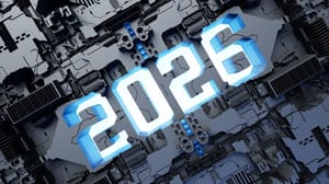 3D abstract geometric tech pattern with a futuristic theme, featuring a tech-themed postcard with the year 2026 3D abstract geometric tech pattern with a futuristic theme, featuring a tech-themed postcard with the year 2026