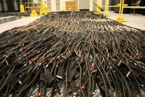 Rivers of cables for the Dawn supercomputer at the at Lawrence Livermore National Laboratory, 2009.