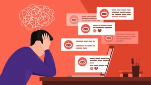 A user interacting with an AI A user interacting with an AI