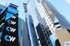 CoreWeave logo displayed on digital billboards in Times Square CoreWeave logo displayed on digital billboards in Times Square