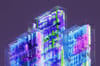 Digital stacks of code Digital stacks of code