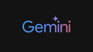 The logo of Google Gemini on a black background