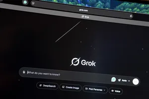 Image of Grok logo on laptop Image of Grok logo on laptop