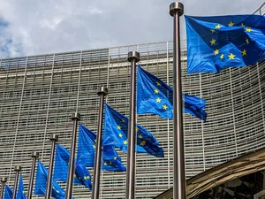 Photo of EU flags Photo of EU flags