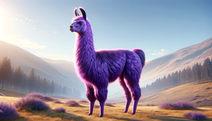 Illustration of a purple llama