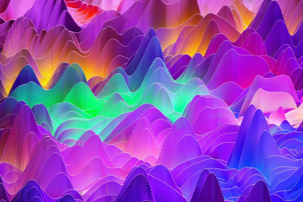 Abstract multicoloured wave pattern Abstract multicoloured wave pattern
