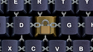 Image of a lock on a keyboard