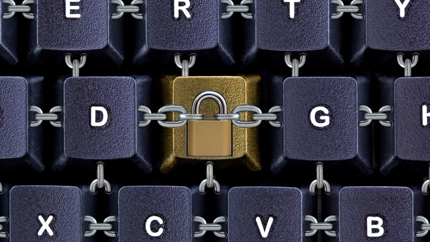 Image of a lock on a keyboard