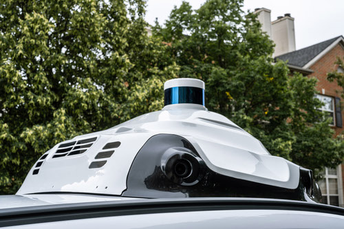 Image of 3D camera on top of car