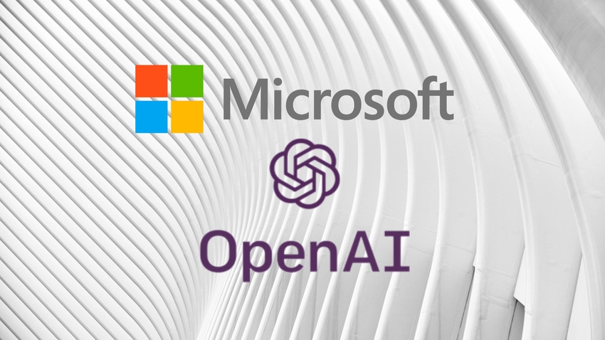 Microsoft and OpenAI logos