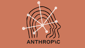 Abstract image of a person's profile with the word Anthropic beneath