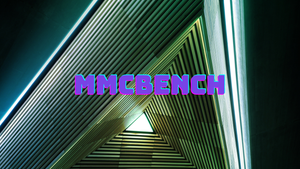 MMCBench in text with an abstract background