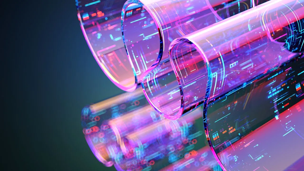 Digital wave with code Digital wave with code
