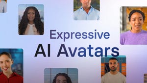 Graphic displaying various AI avatars showing a range of emotions
