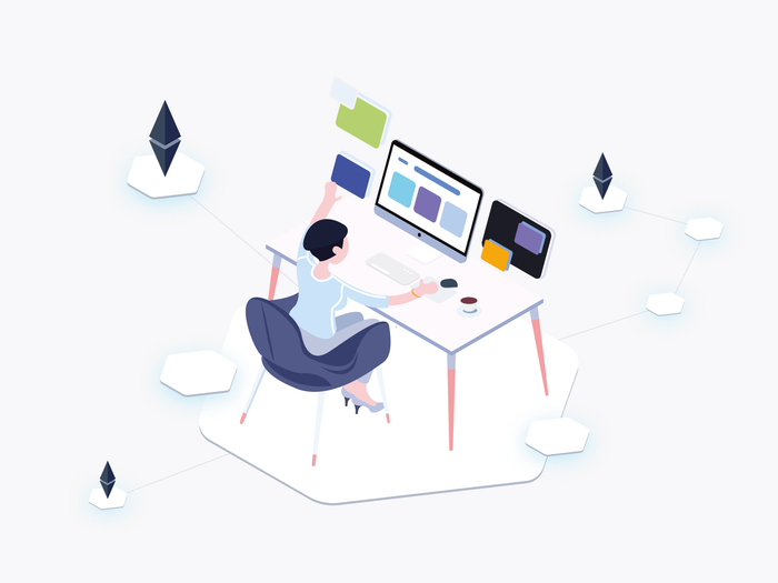Isometric Graphic Blockchain Data Isometric Graphic Blockchain Data